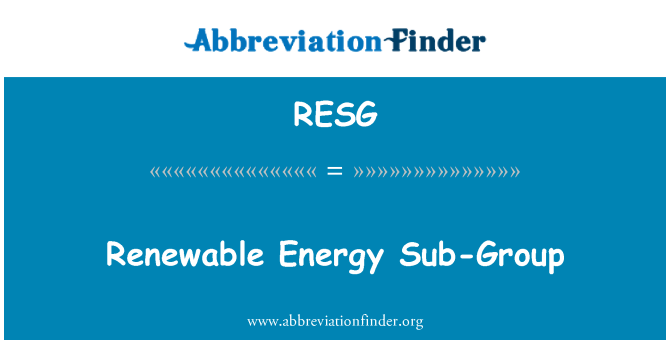 RESG: Vedvarende energi gruppe