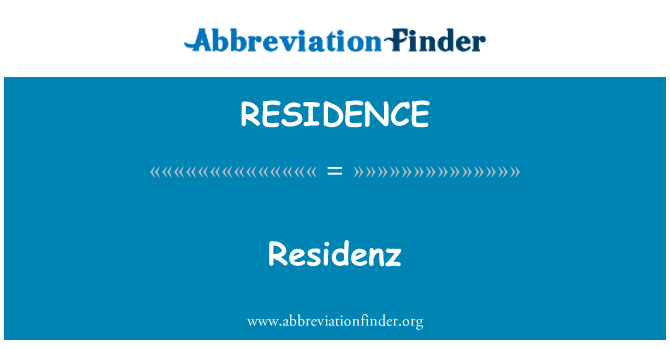 RESIDENCE: Residenz