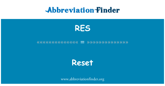 RES: Restablir