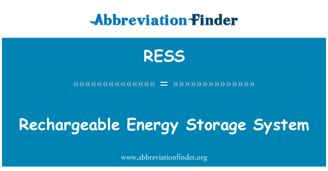 RESS: Újratölthető energiatároló rendszer