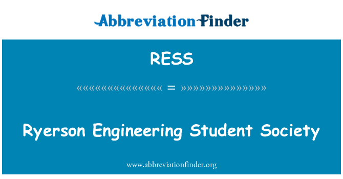 RESS: Ryerson 공학 학생 사회