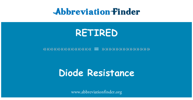 RETIRED : Odpor diody