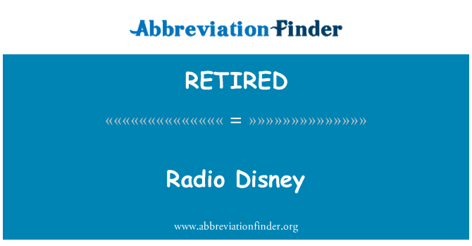 RETIRED : Radijo Disney