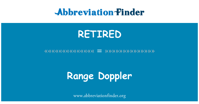 RETIRED : Rozsah Doppler