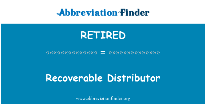 RETIRED : Distributor dapat dipulihkan
