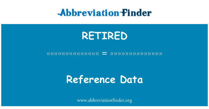 RETIRED : Referencedata