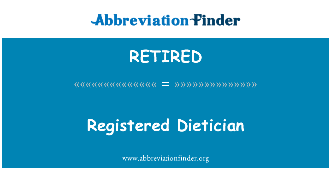RETIRED : Registrovanými dietologem