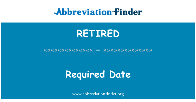 RETIRED : Požadované datum