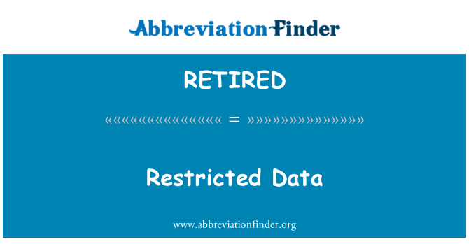 RETIRED : Data ristretti
