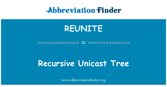 REUNITE: Arbre de monodiffusion récursive