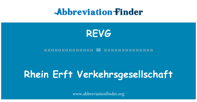 REVG: ライン Erft Verkehrsgesellschaft