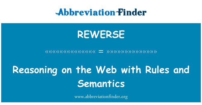 REWERSE: Argumentace na webu s pravidly a sémantika