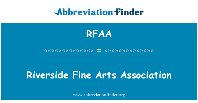 RFAA: Riverside Fine Arts Association