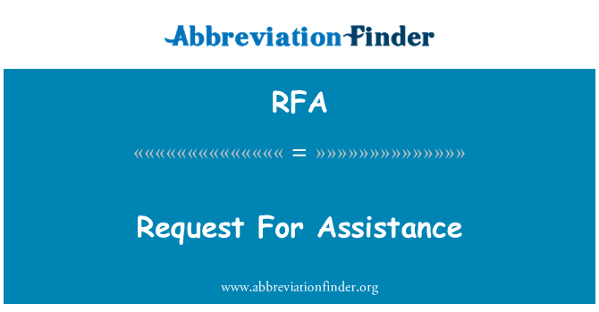 RFA: Anmodning om bistand