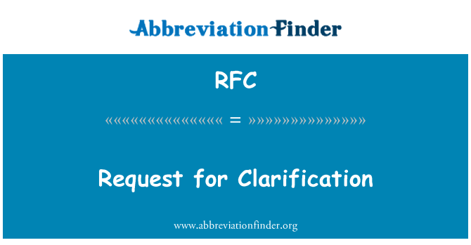 RFC: स्पष्टीकरण के लिए अनुरोध