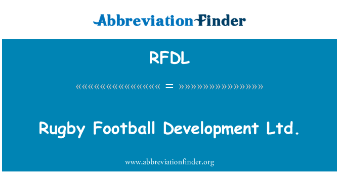 RFDL: Ragbi futbol geliştirme Ltd.