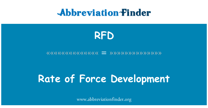RFD: Jėgos išsivystymo