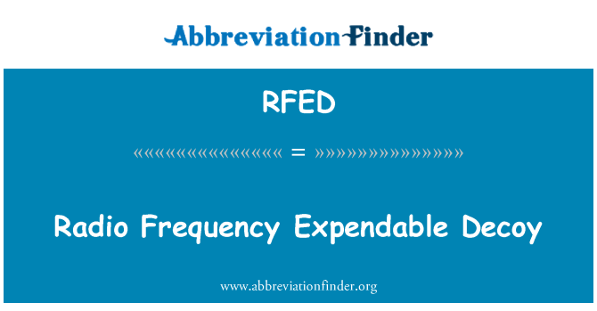 RFED: Señuelo prescindible radiofrecuencia