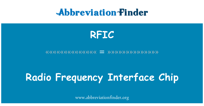 RFIC: Chip di interfaccia radio frequenza
