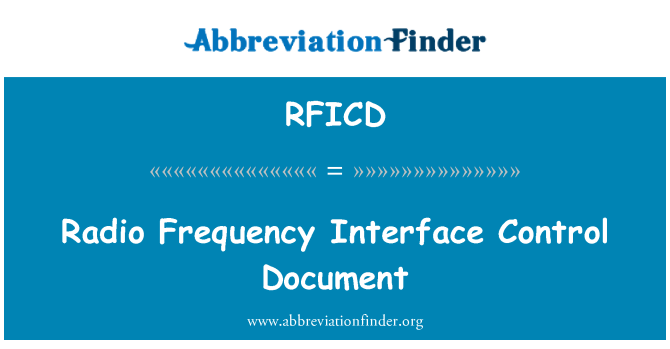 RFICD: Radio Frequency rajapinnan valvonta-asiakirjassa