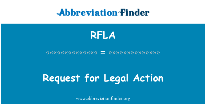 RFLA: Solicitud de Acción Legal