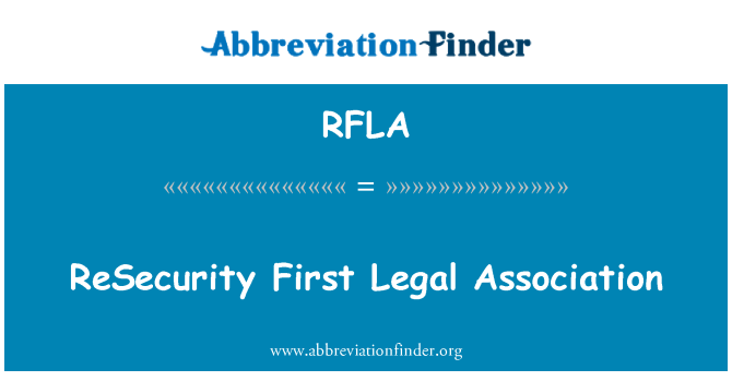 RFLA: העמותה המשפטית הראשונה ReSecurity