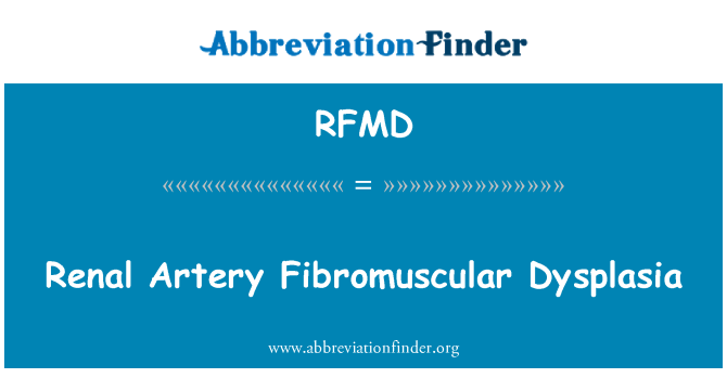 RFMD: Munuaisten valtimo Fibromuscular Dysplasia