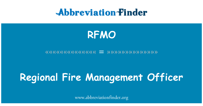 RFMO: Bölgesel yangın yönetim memuru