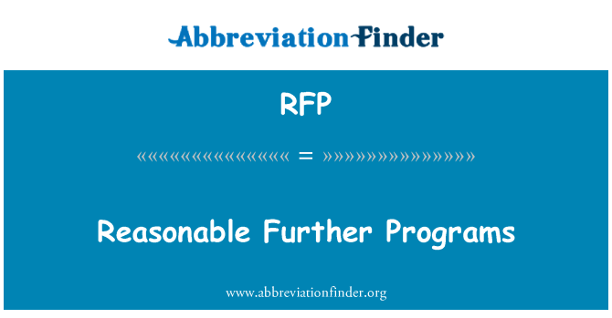 RFP: Pwogram plus rezonab
