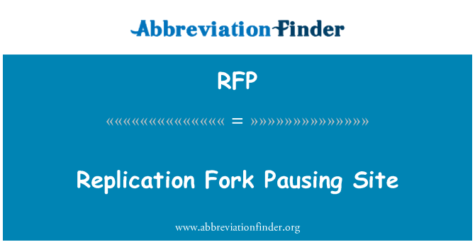 RFP: Réplication Fork en kote ki gen