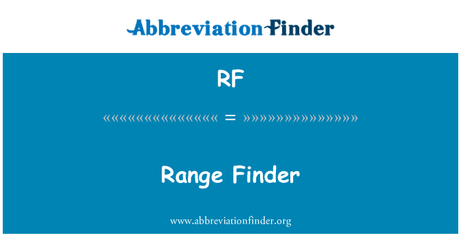 RF: رینج فائنڈر