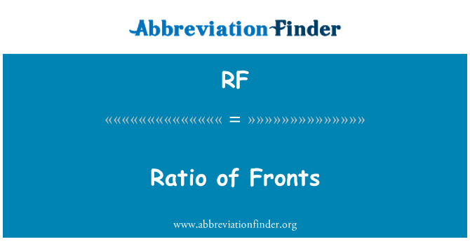 RF: Ratio of Fronts