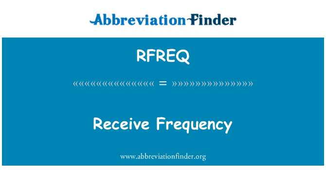 RFREQ: Přijímat frekvence