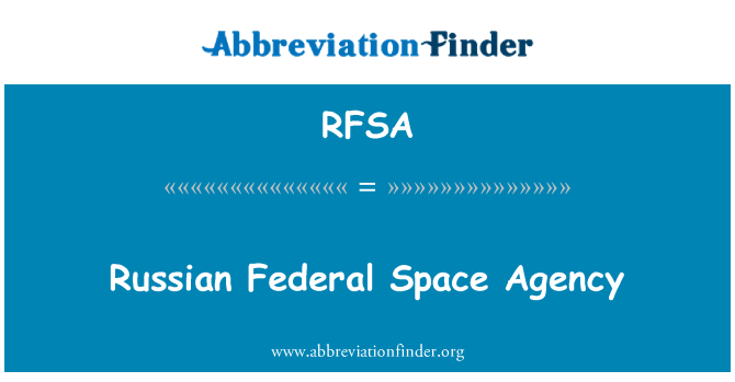 RFSA: Agenzia spaziale federale russa