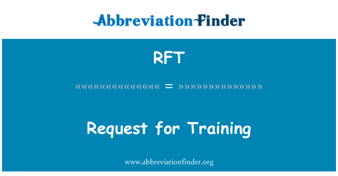 RFT: It-talba għat-taħriġ