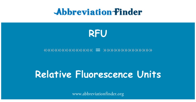 RFU: Relatív fluoreszcencia egységek
