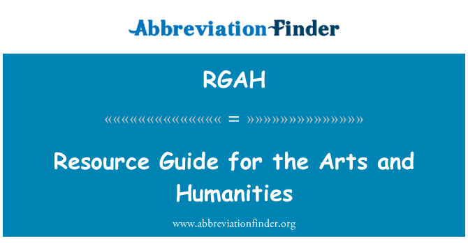 RGAH: Guida alle risorse per le arti e scienze umanistiche
