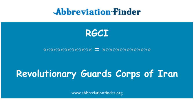 RGCI: Revolutionary Guards Corps of Iran