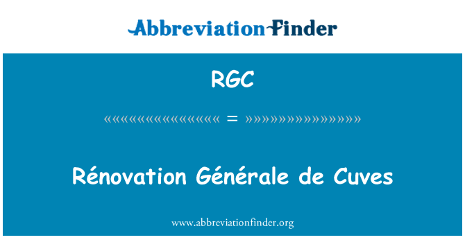 RGC: Rénovation Générale de Cuves