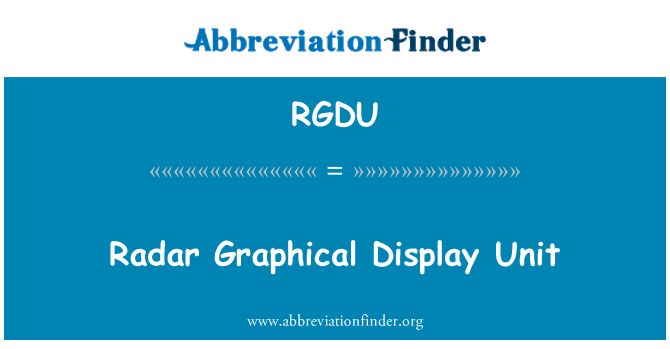 RGDU: Radar grafički prikaz jedinice