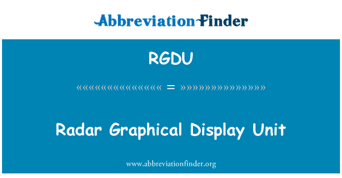 RGDU: Радіолокаційного графічний дисплей пристрою