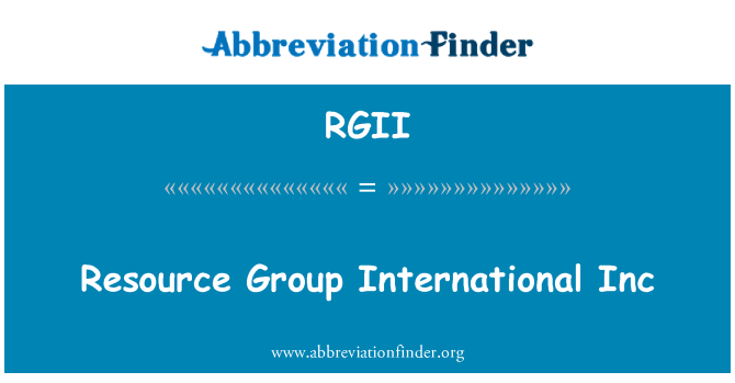 RGII: Ressursi Group International Inc