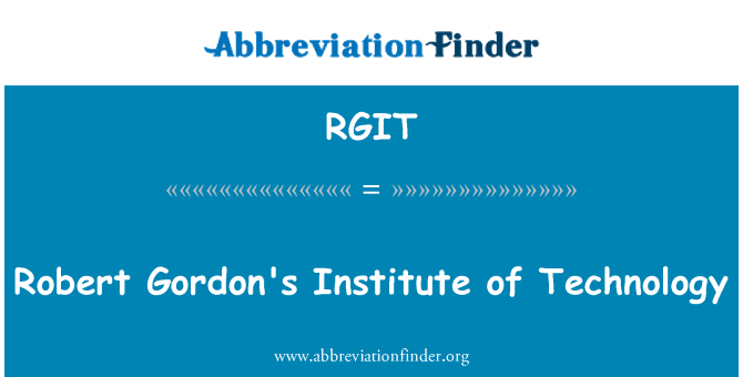 RGIT: Robert Gordon Institute of Technology