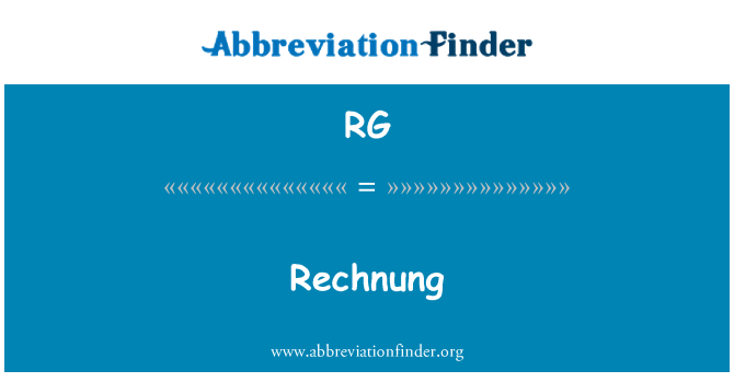 RG: Rechnung