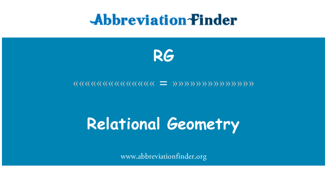 RG: Geometria relacional