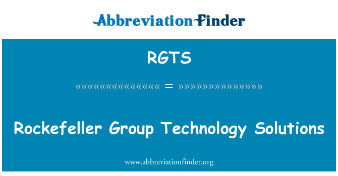 RGTS: Soluzioni di tecnologia del gruppo Rockefeller