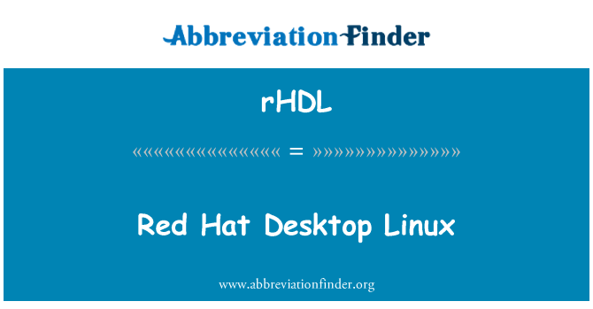 rHDL: Red Hat Linux na Desktop