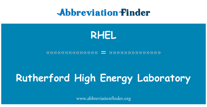 RHEL: Rutherford segondè enèji laboratwa