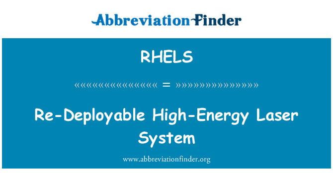 RHELS: نظام إعادة الانتشار الليزر ذات الطاقة العالية