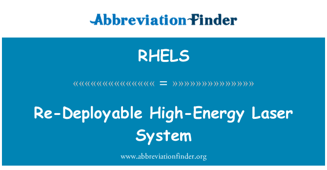 RHELS: Sistem Laser energi tinggi kembali Deployable